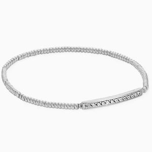 Kendra Scott Addison Stretch Silver Bracelet NWOT